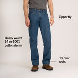 #105 American Made Jean REGULAR FIT 14 oz. Dark Stone Washed Five Pocket Jean