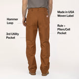 #2202 Made in USA Brown Duck Double Front Carpenter Dungaree Jean