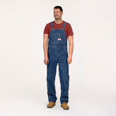 #699 Made in USA Stone Washed Blue Denim Overalls