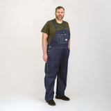 #327 Made in USA Button Fly Blue Denim Bib Overalls
