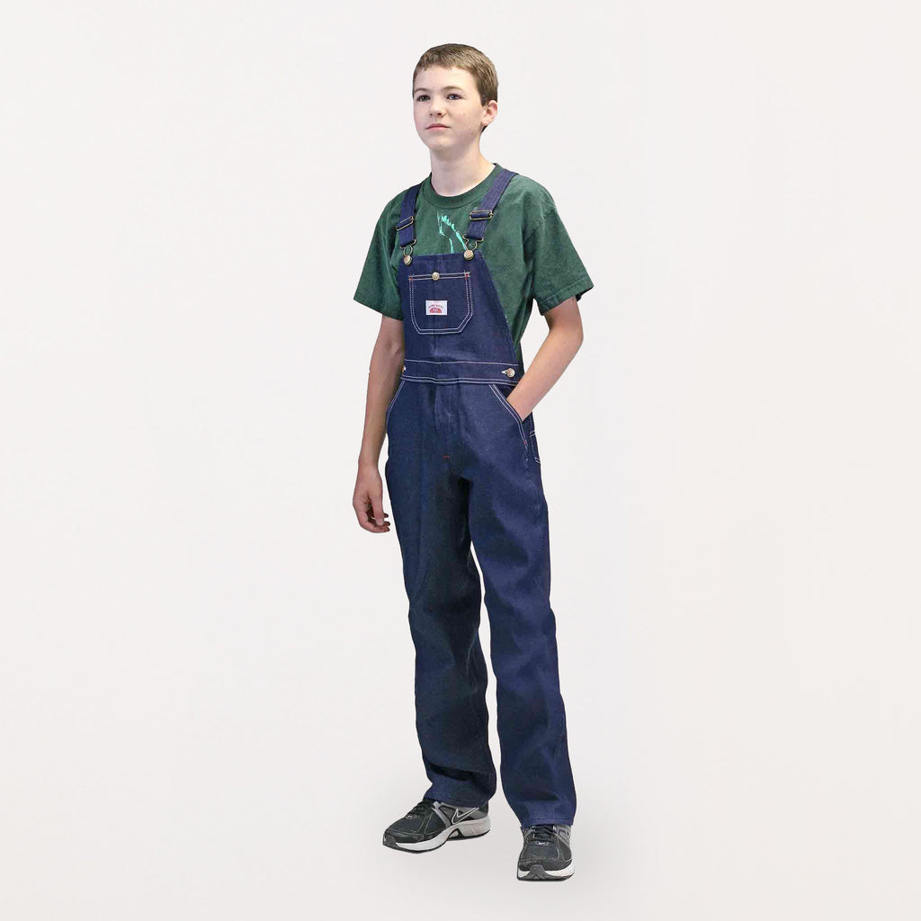 #9 Youth Superior Blue Denim Bib Overall